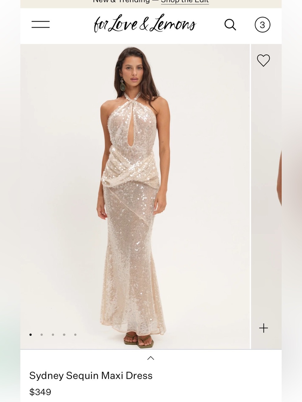 For Love & Lemons Sydney Sequin Maci Dress